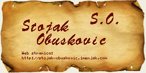 Stojak Obušković vizit kartica